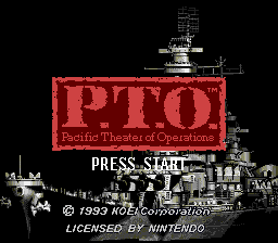 Pacific Theater of Operations (USA) Title Screen